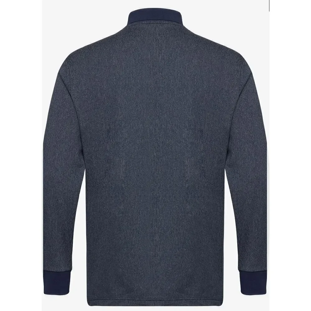 Adidas Golf Long Sleeve Polo Navy Blue Medium NWT